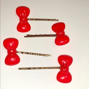 Posh Bobby Pin Kitty Bow Set New!